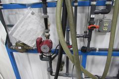 Deionized Water System with Pumps, Valves and Filter Mounted on Metal Framework