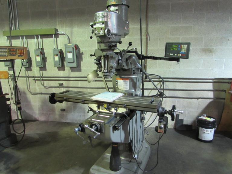 Bridgeport Series I 2HP Vertical Mill with Newall 2-Axis DRO and Servo Power Feed