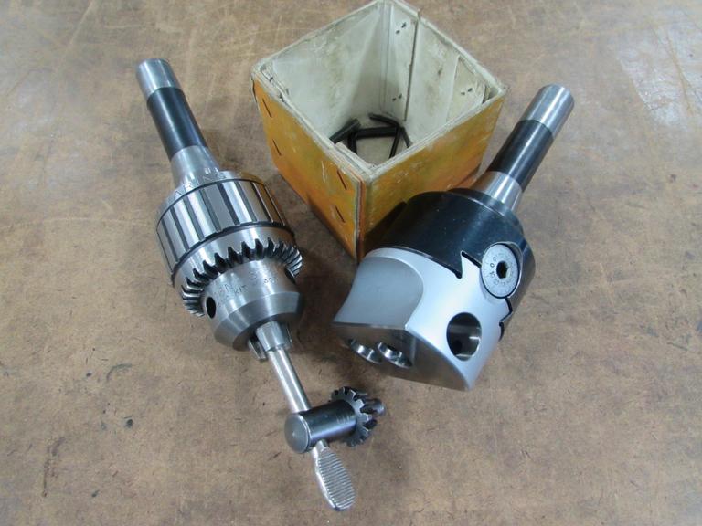 (2) R8 Shank Tools: Jacobs 16N Drill Chuck; Adjustable Boring Head