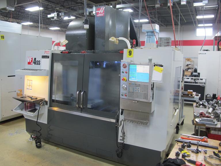 Haas VF-4SS 5-Axis CNC Vertical Machining Center with Haas TR160Y Compact Trunnion Table, 1000PSI Through Spindle Coolant, Renishaw Probing System, and High Speed Machining.