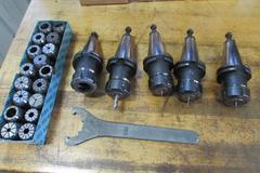 Machines Used | (5) ER32 Collet Type Cat 40 Tool Holders with (21) Collets