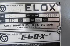 Elox 8-62 Sinker Type EDM with TC-50 Power Supply and Sony 2-Axis DRO