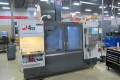 Haas VF-4SS 5-Axis CNC Vertical Machining Center with Haas TR160Y Compact Trunnion Table, 1000PSI Through Spindle Coolant, Renishaw Probing System, and High Speed Machining.