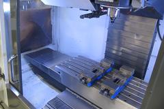 Haas VF-4SS CNC Vertical Machining Center with 1000 PSI Through Spindle Coolant, Renishaw Tool & Parts Probes, and High Speed Machining.