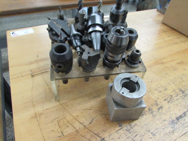 Assorted 30-Taper Tool Holders Including (1) Jacobs Keyless Chuck