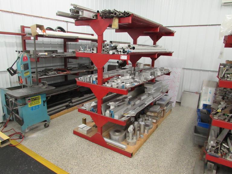 Double Sided Cantilever Style Rack with (5) Levels, No Contents.