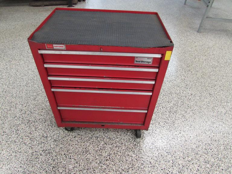 Craftsman 5--Drawer Rolling Tool Chest With Contents