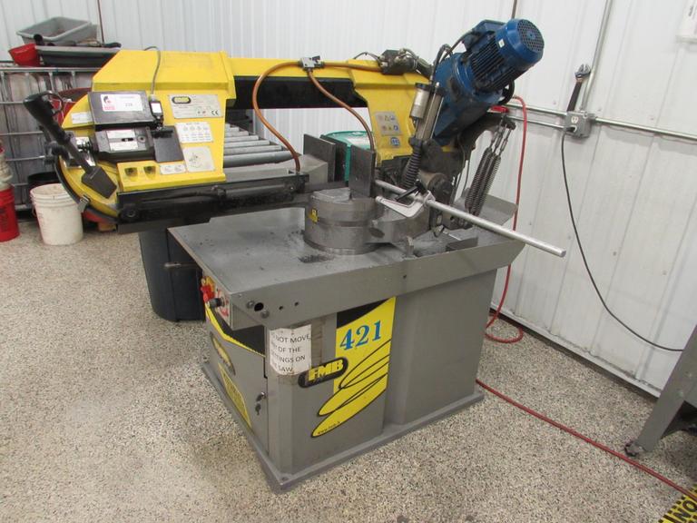 FMB Titan Horizontal Mitering Band Saw with Roller Conveyor