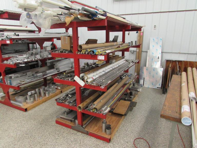 Double Sided Cantilever Style Rack with (5) Levels, No Contents.