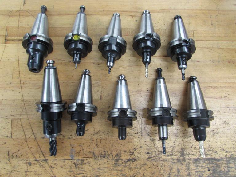 (10) End Mill Style Cat 40 Tool Holders, 1/8" to 5/8" Capacity