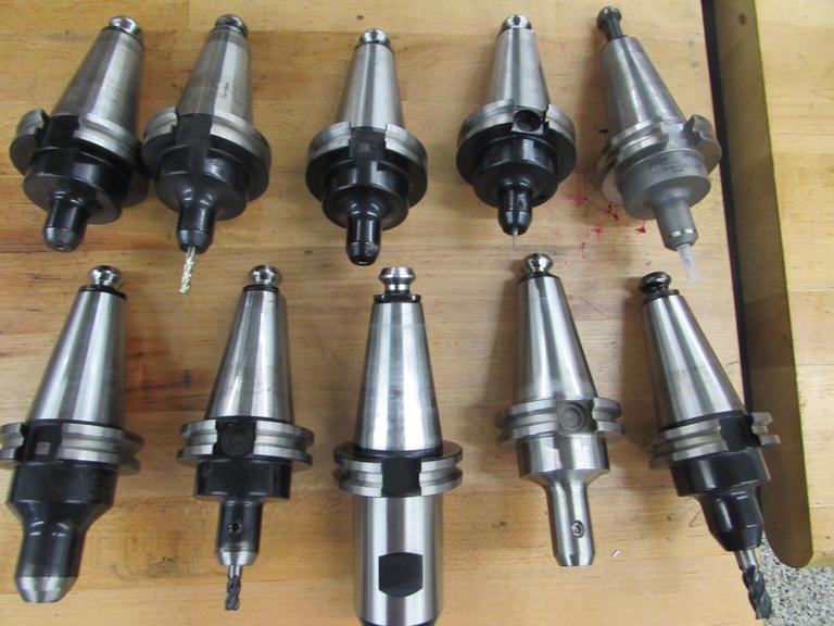 (10) End Mill Style Cat 40 Tool Holders, 1/8" to 3/4" Capacity