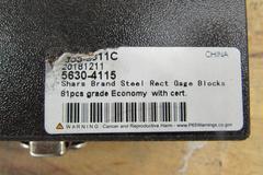 Shars Economy Grade Steel Gage Block Set.  Complete .05 to 4" with Case