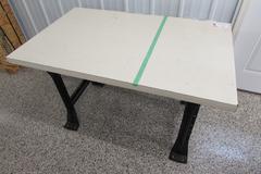 Metal Frame Laminate Top Work Bench