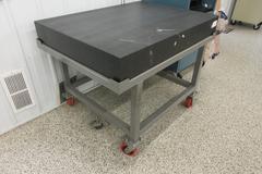 Granite Surface Plate, 48" x 36" x 6" No Ledge, Portable on Steel Stand with Casters