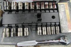 Assorteed Hand Tools: Torque Wrench, Sockets, Wrenches, Hammer and More