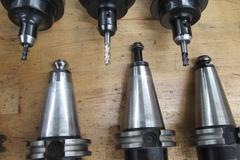 (10) End Mill Style Cat 40 Tool Holders, 1/8" to 5/8" Capacity