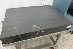 Granite Surface Plate, 48" x 36" x 6" No Ledge, Portable on Steel Stand with Casters