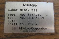 Mitutoyo Code No. 516-914 Gage Block Set with Case.  .100 to 4"