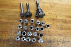 (21) Assorted R8 Collets and (3) R8 Shank Shell Mills