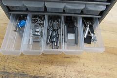 Multi-Drawer Organizer with Contents of Carbide End Mills, Taps, Countersinks and More