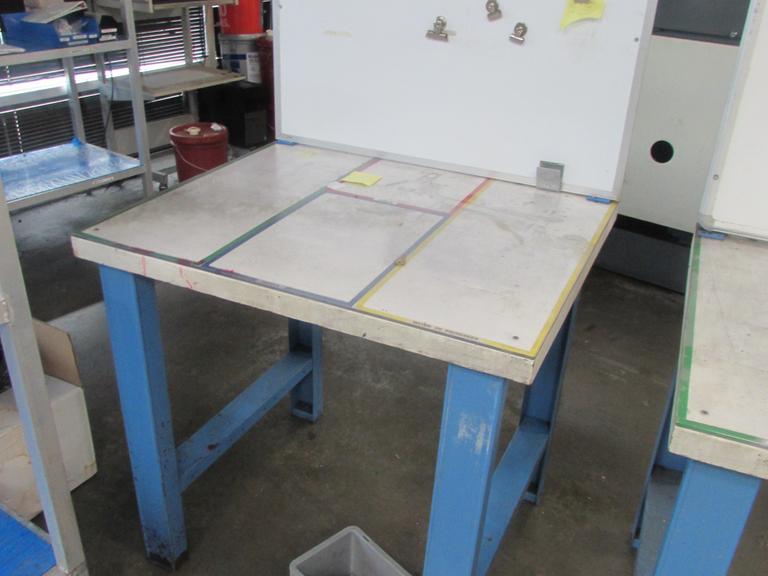 Maple Top Metal Frame Work Bench with White Board