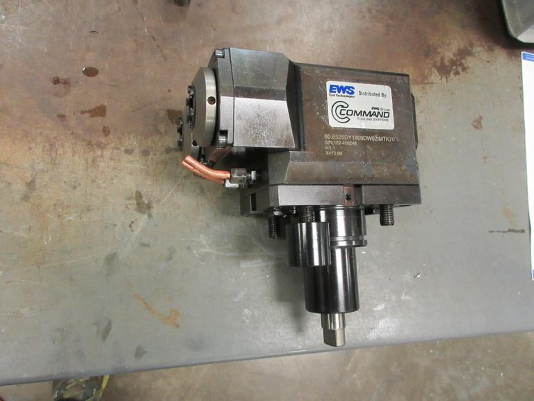 EWS Command Right-Angle Double ER25 Collet Live Milling Head for Samsung CNC Turning Center