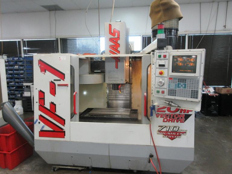 Haas VF-1 CNC Vertical Machining Center with 4th -Axis Drive, 2-Speed Gearbox