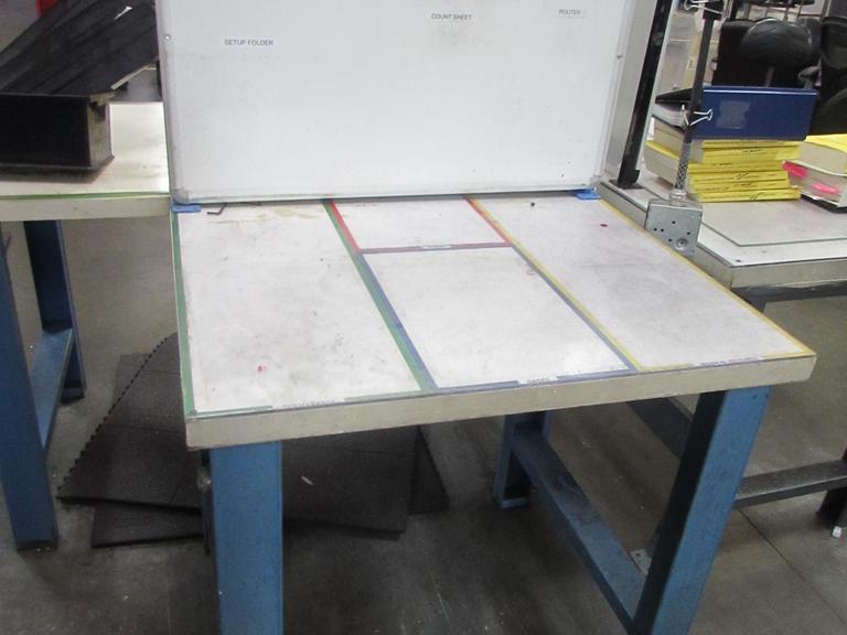 Maple Top Metal Frame Work Bench with White Board