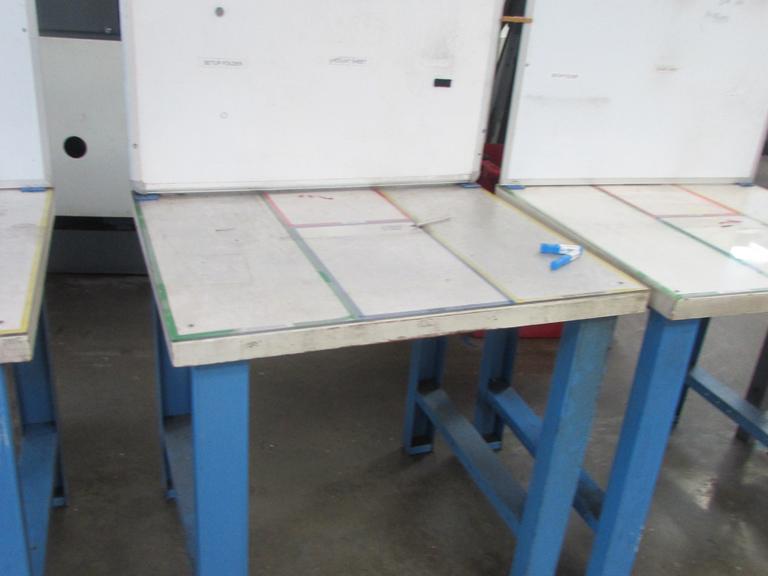 Maple Top Metal Frame Work Bench with White Board