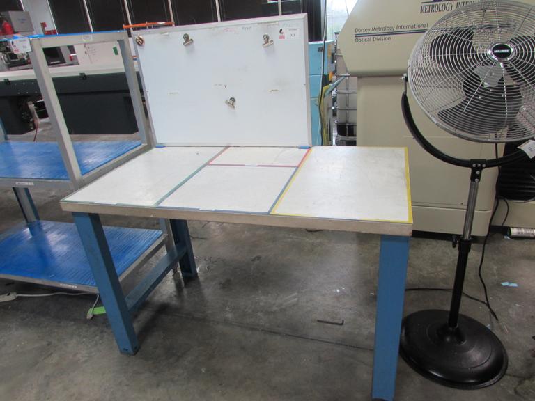 Maple Top Metal Frame Work Bench with White Board