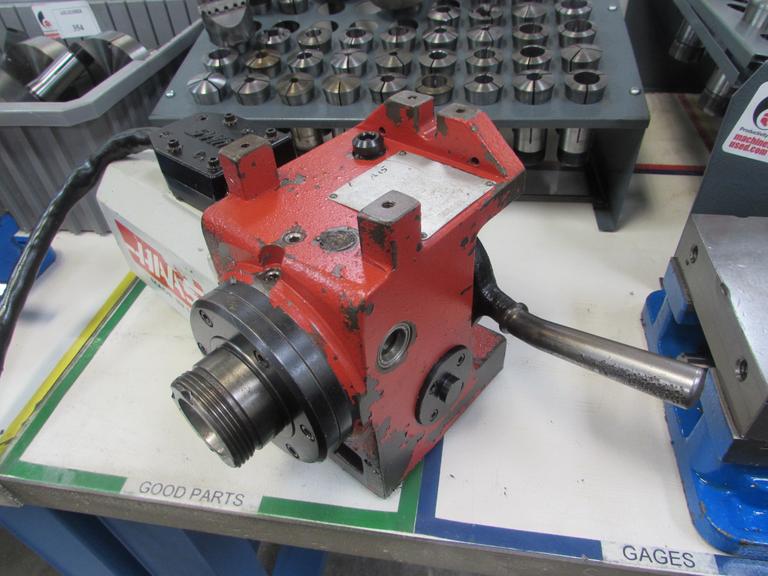 Haas HA5C Programmable Rotary Table, Brush Drive Motor, 5C Lever Collet Closer, Cable, Connector