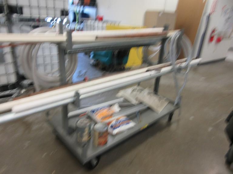 Heavy Duty Shop Cart with Double-End Cantilevered Bar Racks - CONTENTS NOT INCLUDED