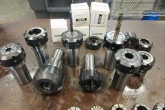 ER32 Collet Tool Holders, Round Shank, ER32 Collets, Extra End Caps