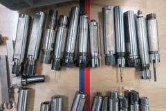 ER16 Collet Tool Holders, Round Shank, Extra End Caps, Wrenches, Some Double End