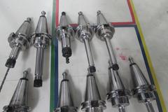 (10) Techniks ER11 and ER16 Collet Type Cat 40 Tool Holders