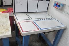 Maple Top Metal Frame Work Bench with White Board