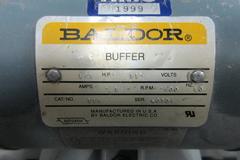 Baldor Double End Buffer 111 with Downdraft Table, 1/3 HP, w Steel Cabinet Base