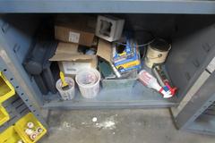 Heavy Duty 2-Door Cabinet with 4" Deep Storage Doors and Contents of EDM Spare Parts and More