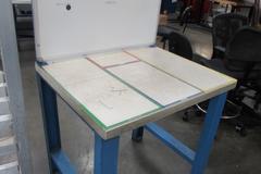 Maple Top Metal Frame Work Bench with White Board