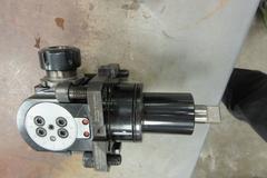 (2) Indexable Angle ER25 Collet Live Milling Tool Holders for Samsung CNC Lathes, +/- 120 Degree Index