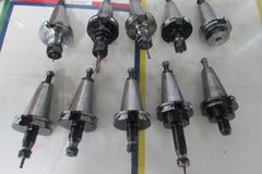 (10) Cat 40 Tool Holders Collet Style ER16 & ER20 and (2) End Mill Style