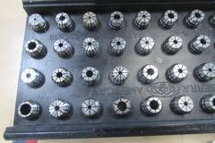 (40) Assorted ER16 Collets with Rack