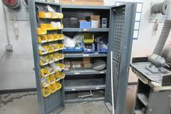 Heavy Duty Steel Cabinet with Contents -Buffing and Grinding Accessories