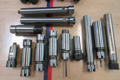 ER20 Round Shank Tool Holders, Approx  45 ER20 Flex Collets, Extra End Caps