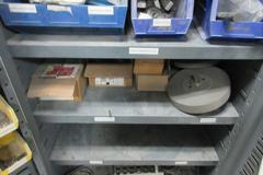 Heavy Duty Steel Cabinet with Contents -Buffing and Grinding Accessories