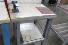Maple Top Metal Frame Work Bench with 30-Taper Tool Clamp