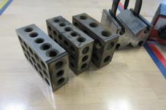 Assorted Holding Devices: Magnetic Vee Bloc Vee Block w Clamp, 1-2-3 Blocks, and More