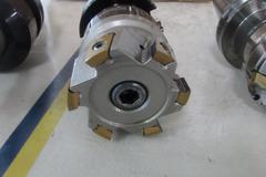 (3) Cat 40 Tool Holders with Insert Type Face Mills