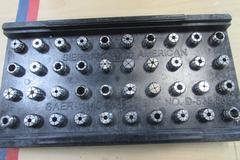 (40) Assorted ER11 Collets with Rack