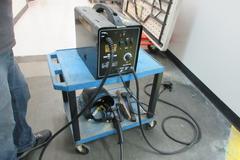 Chicago Welding MIG 170 Wire Feed Welder with Cables, Torch, Welding Helmet,  On Cart and More!